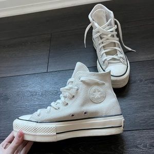 Suede High top platform converse 5.5